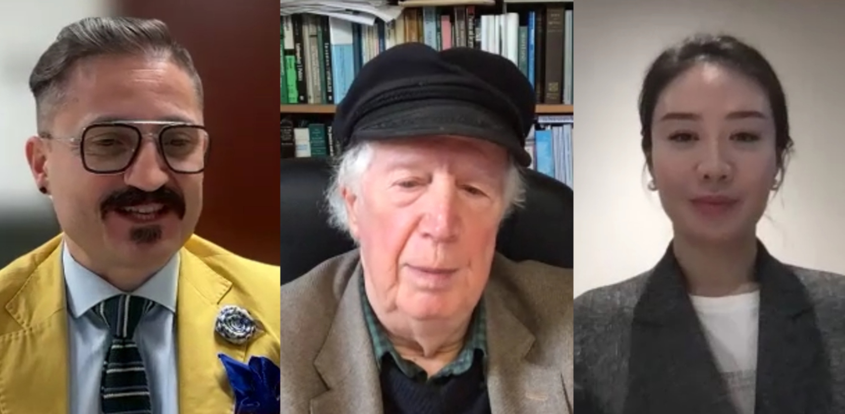 From left: Andrea Bellini, Alan Macfarlane and Ai Lin