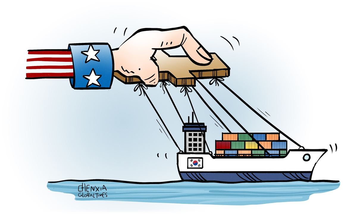 US South Korea Illustration: Chen Xia/Global Times