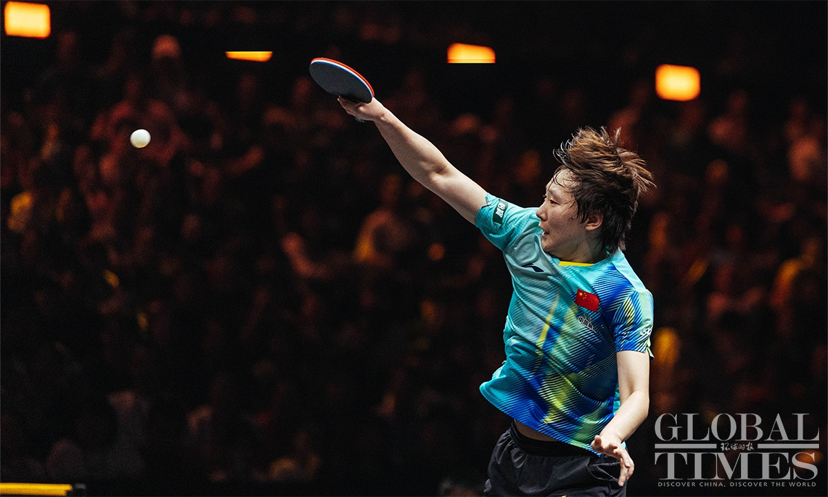 Wang Manyu defends WTT China Smash title with 4-0 win over Hitomi Sato (Photo: Li Hao/GT)