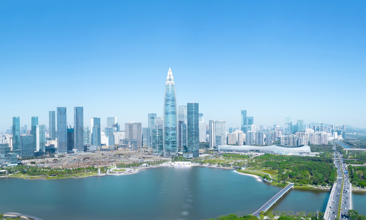 Skyline of Qianhai area in Shenzhen, South China's Guangdong Province Photo: VCG
