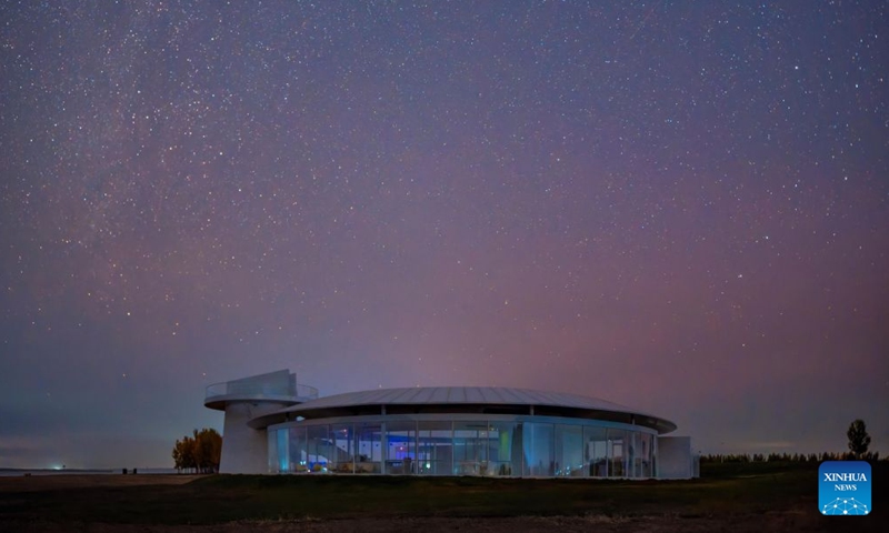 This photo taken on Oct. 11, 2026 shows the aurora observed from the Mongolian Autonomous County of Dorbod, northeast China's Heilongjiang Province. (Photo by Chi Shiyong/Xinhua)

