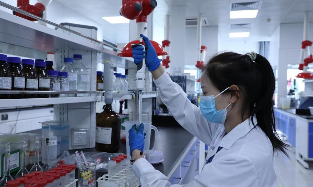 An employee works at Hebei Chenguang Detection Technology Service Co., Ltd. in Handan, north China's Hebei Province, on June 26, 2026. (Photo by Liang Jiayuan/Xinhua)