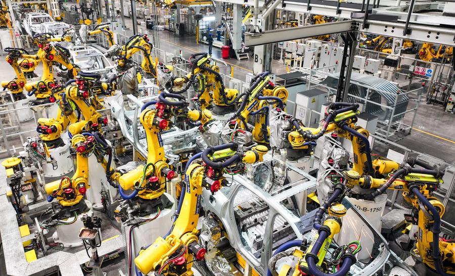 A drone photo taken on July 16, 2026 shows automated production at a super factory of carmaker Seres in southwest China's Chongqing Municipality. (Photo: Xinhua)