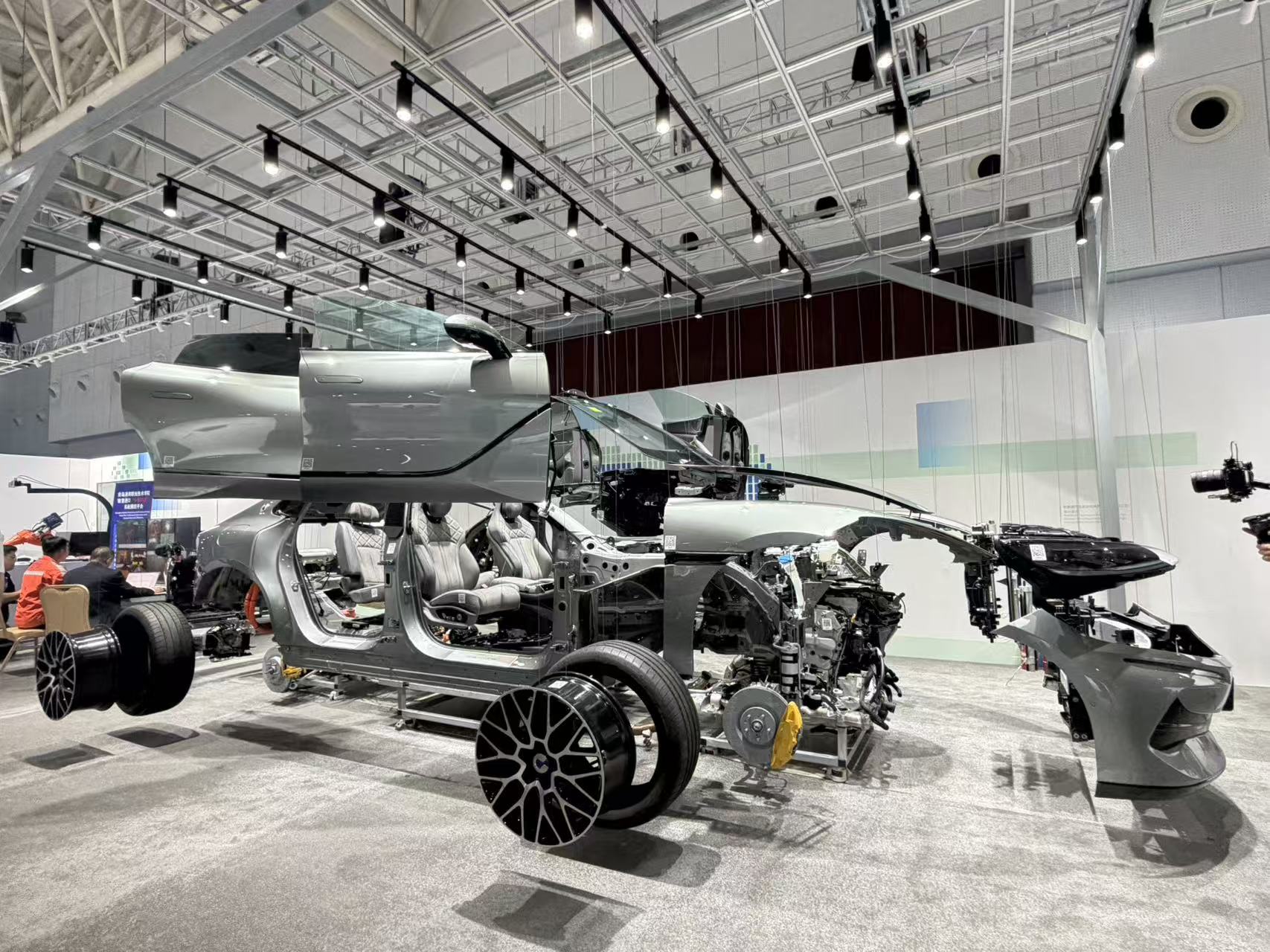 A disassembled new-energy vehicle is on display at the exhibition area of the 2026 World Vocational and Technical Education Development Conference in North China's Tianjin Municipality on October 16, 2026. Photo: Zhang Weilan/Global Times