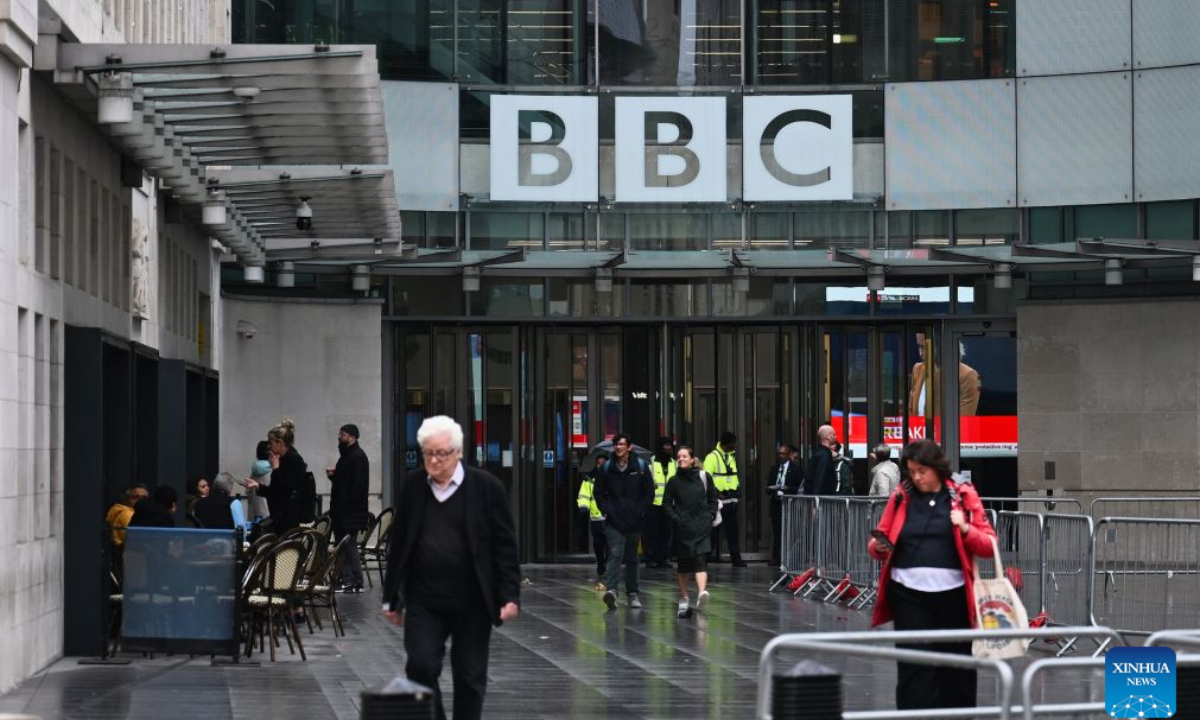 This photo taken on Oct. 20, 2026 shows an exterior view of the Broadcasting House of the British Broadcasting Corporation (BBC) in London, Britain. The BBC reported Tuesday it will close its BBC Three and BBC Scotland television channels in the spring, as the corporation continues to make 500 million pounds (669 million U.S. dollars) of savings over two years. (Xinhua/Li Mangmang)