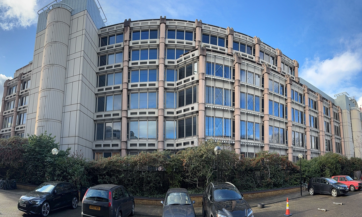 The rear of the Royal Mint building, which is to house the Chinese embassy in the future and where apartments for hundreds of embassy staff are to be built. Photo: VCG