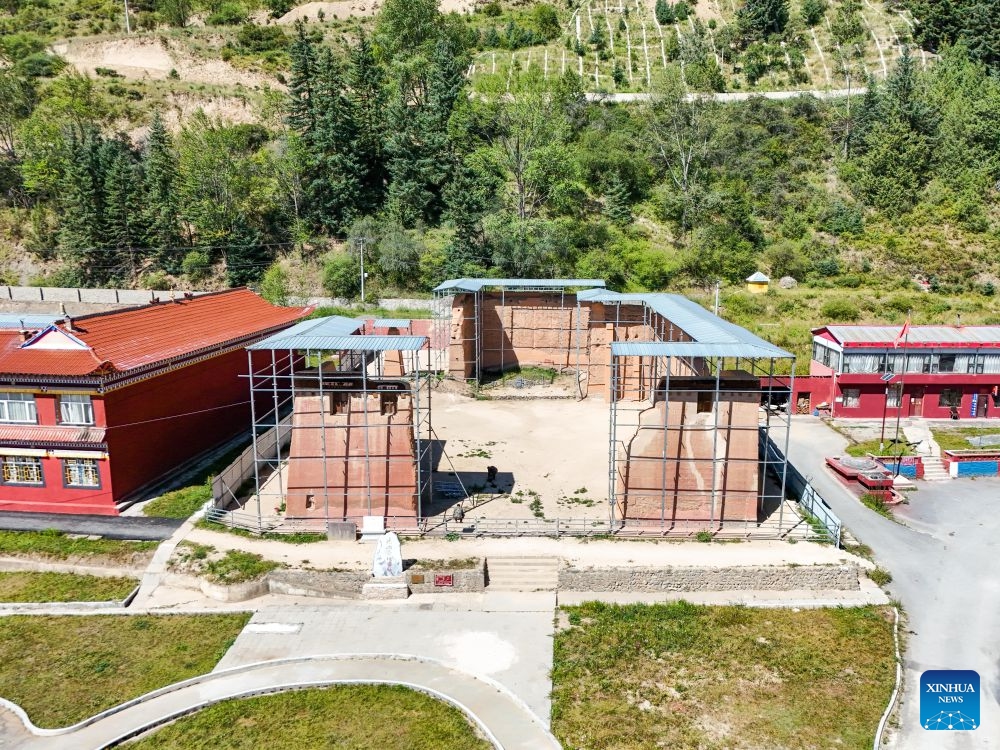 A drone photo taken on Sept. 3, 2026 shows the site of Baxi Meeting in Ruoergai County, southwest China's Sichuan Province. (Photo: Xinhua)