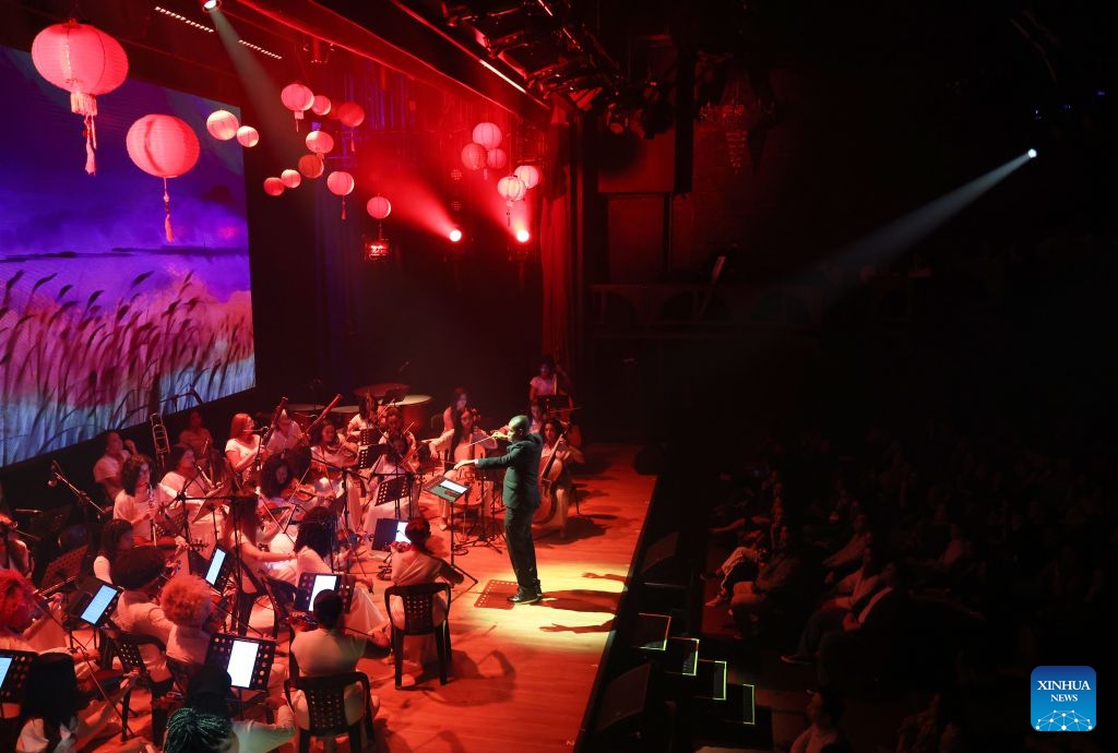 The audience watch a symphony concert at the Claro Mais theatre in Rio de Janeiro, Brazil, Oct. 19, 2026. Hosted by Brazil's Ministry of Culture, the symphony concert was held in Rio de Janeiro on Monday to mark the 2026 China-Brazil Cultural Year. (Photo: Xinhua)
