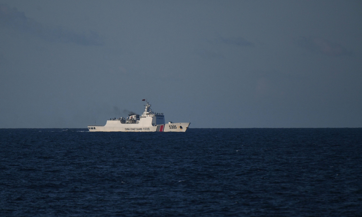 File photo of a China Coast Guard (CCG) ship in the South China Sea Photo: VCG