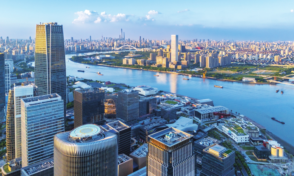 Aerial view of Shanghai's Xuhui district File photo: VCG
