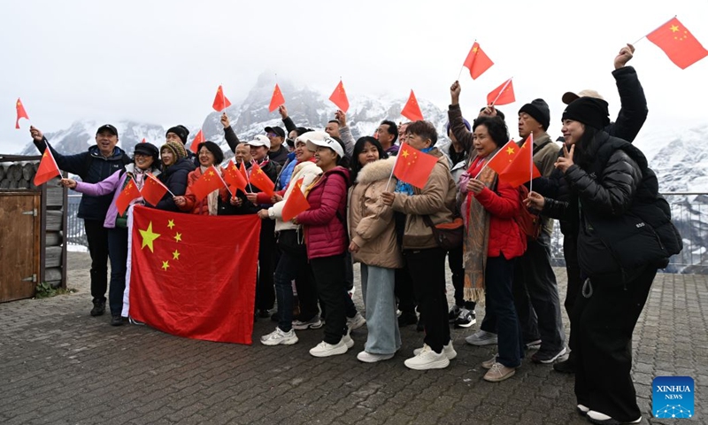 Tourists from China visit Grindelwald-First mountain in the canton of Bern, Switzerland, Oct. 23, 2026. (Xinhua/Lian Yi)