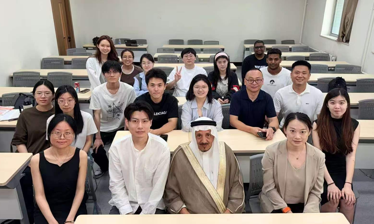 Saleh Al-Saqri, the first cultural counselor of the Saudi Embassy in China, speaks to a Global Times special correspondent in September 2026. Photo: Ma Yongliang  Saleh Al-Saqri talks with faculty and students of the Communication University of China in Beijing in June 2026. Photo: Courtesy of Saleh Al-Saqri
