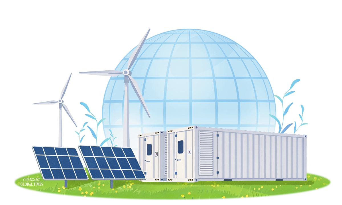 Clean energy Illustration: Chen Xia/Global Times