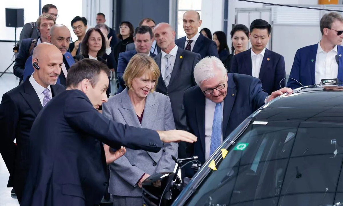 German President Frank-Walter Steinmeier visits a Volkswagen technology center in Hefei, East China's Anhui Province, on October 27, 2026. Photo: Courtesy of Volkswagen Group China
