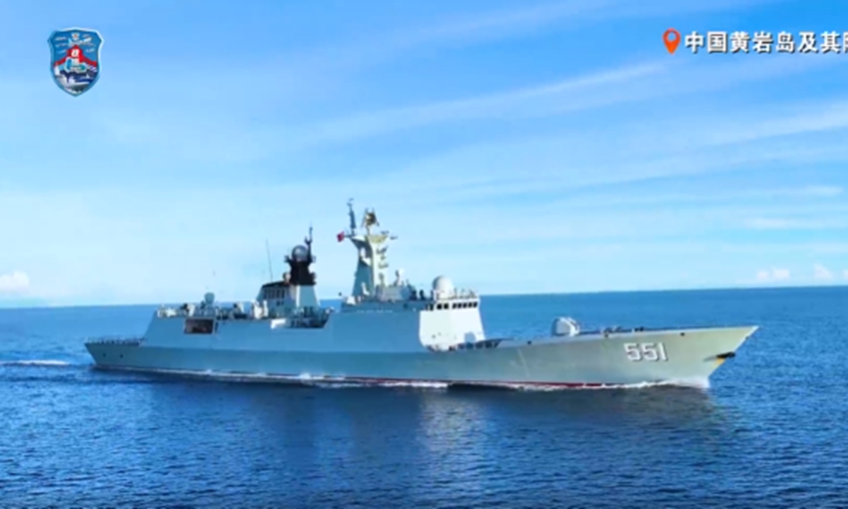 A Type 054A frigate featured in video footage released by People's Liberation Army (PLA) Southern Theater Command (STC) Photo: screenshot from video footage released on STC's official WeChat account